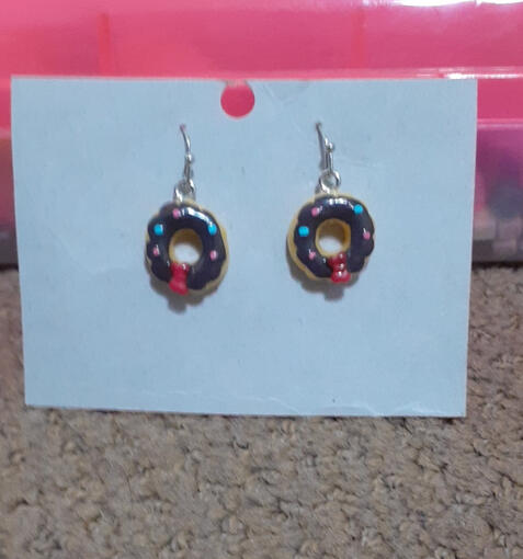 chocolate donuts earrings