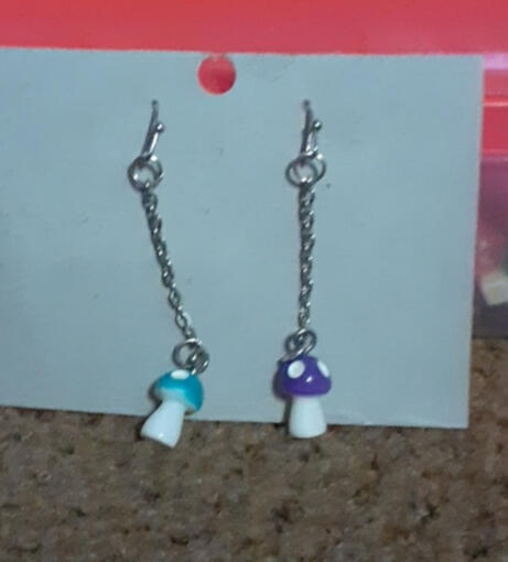 mushroom earrings