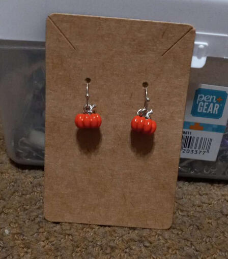 pumpkin earrings