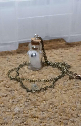 Ghost in a bottle necklace