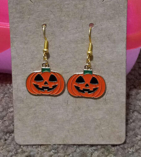 jack-o-lantern earrings