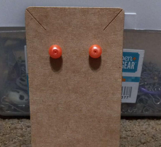 pearl stud earrings