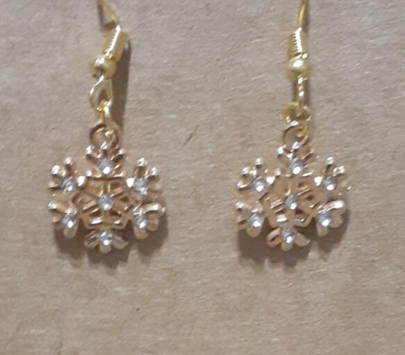 santa cat earrings